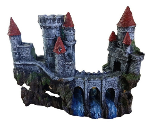 Adorno Para Acuario Pecera Castillo Medieval Grande - Envios 0