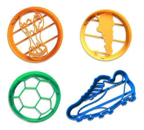 X4 Mundial Fifa Futbol Argentina Copa Molde Cortante Cookie 0