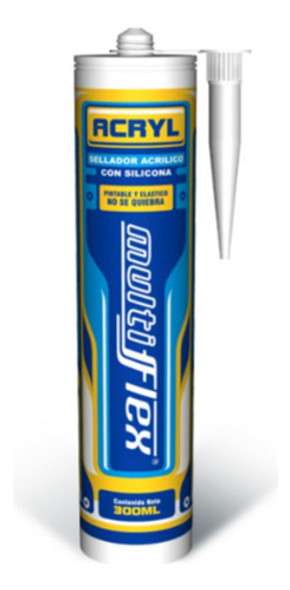 Sellador Silicona Acrílica Pintable -juntas Y Grietas- 280ml 0