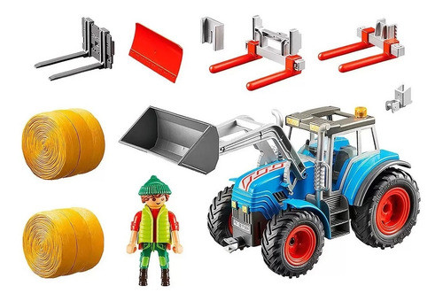 Playmobil Country Grande Trator Com Acessorios Sunny 71004 1