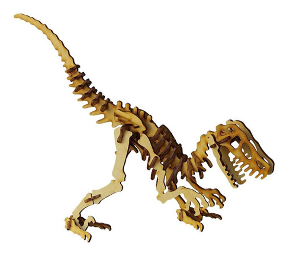 Rompecabezas 3d Dinosaurio Velociraptor Para Armar 0