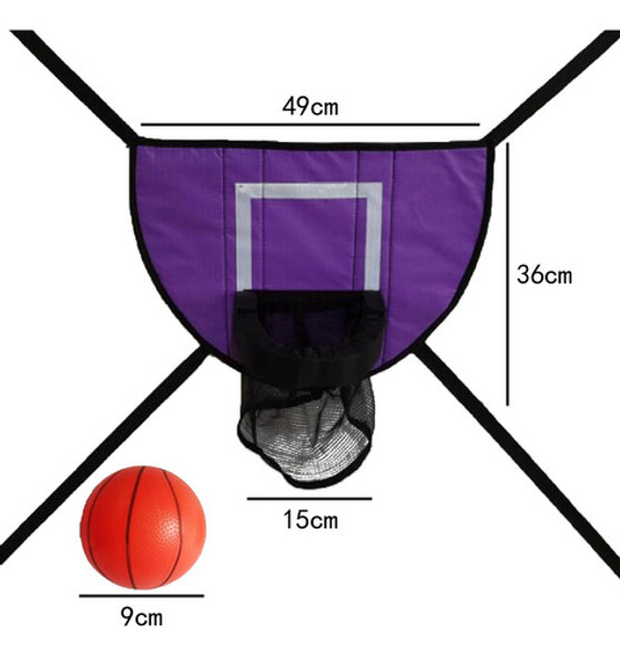Trampolim Basquete Hoop Suporte De Basquete Com Três Bolas 1