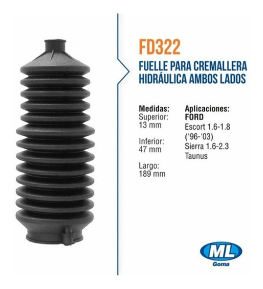 Fuelle Dirección Hidráulica Ford Escort Taunus Sierra Fd322 1 Fuelle Dirección Hidráulica Ford Escort Taunus Sierra Fd322 1