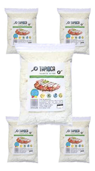 5 Kg Tapioca Lista, Sin Gluten Veg Goma Mandioca Beiju Chipa 0