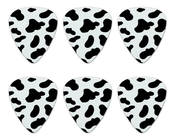 Púas De Guitarra De Novedad En Blanco Y Negro Con Estampado 0