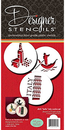 Juego De Plantillas De Italia  Bella  De Designer Stencils 0