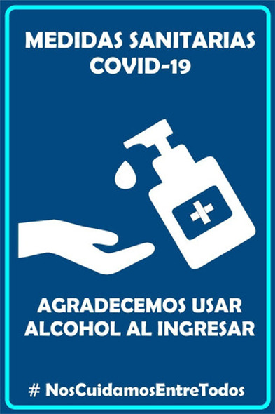 Uso Alcohol En Gel Cartelería  Vinilo 0
