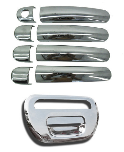 Kit Aplique Cromado Capa Maçaneta + Tampa L200 Triton 2013 0