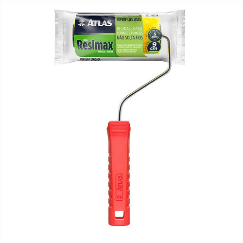 Rolo Resimax 9cm Lã Poliéster Cabo Plástico Reforçado Atlas 0