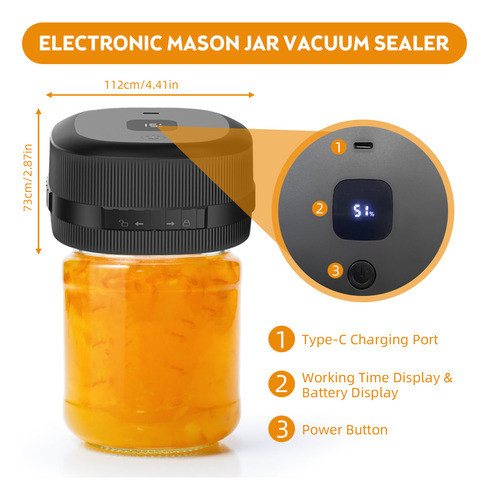 Seladora A Vácuo Elétrica Seladora Electric Mason Jar Vacuum 1