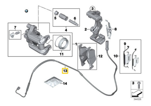 Sensor Freno Trasero Para Bmw F22 Lci 220i 1