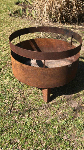 Brasero Fogón Firepit Con Aro En Hierro Deco Jardin 1