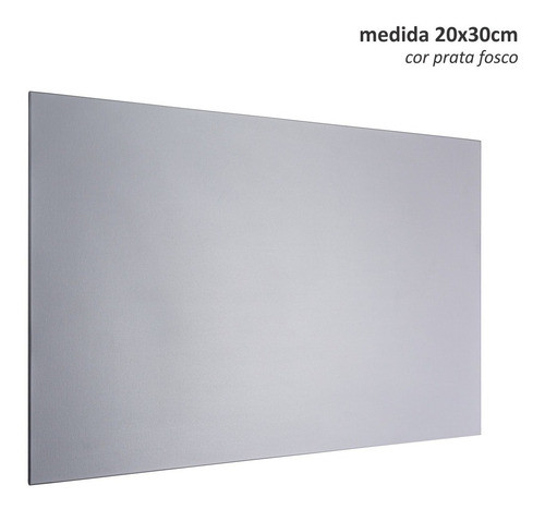 Mural Quadro Magnético 20x30cm - Prata Fosco + 10 Ímas 1