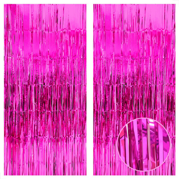 Telón De Fondo Con Flecos Katchon Xtralarge, Rosa Intenso, 1 0