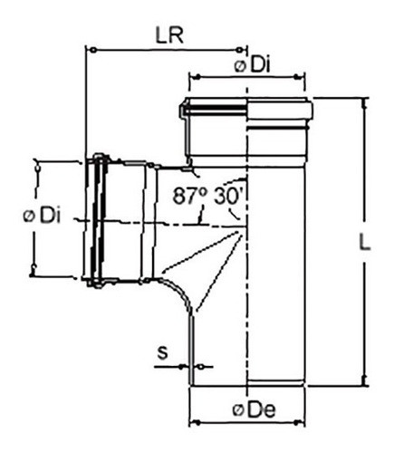 Ramal Simple Duratop Xr M-h 90° 110x78 Dema 1