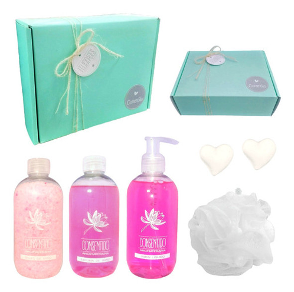 Set Kit Caja Regalo Empresarial Spa Rosas Relax Aroma N25 0
