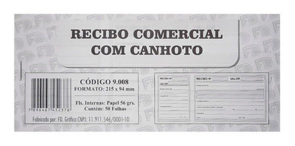 Kit Recibo Comercial Com Canhoto Destacável 0 Kit Recibo Comercial Com Canhoto Destacável 0