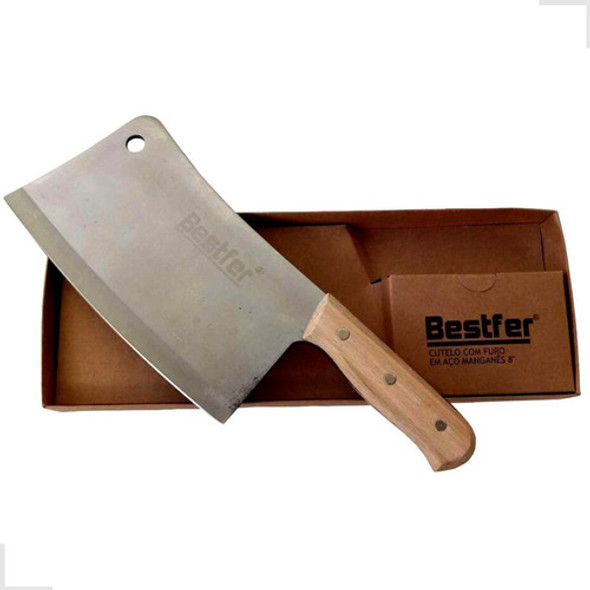 Cutelo Tipo Artesanal Aço Manganês 5,5 Mm Full Tang 8 Pol 0