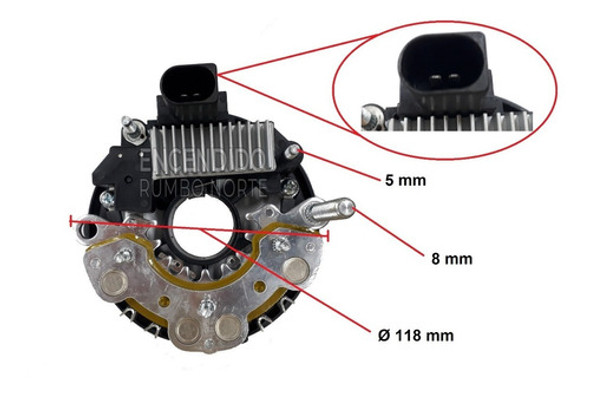 Conjunto Placa Y Regulador Vw Gol G3 1.6 Saveiro G3 Polo 1