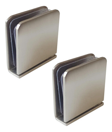 Soporte Mampara Vidrio Con Tornillo Pasante Acero X2 Unidad 0