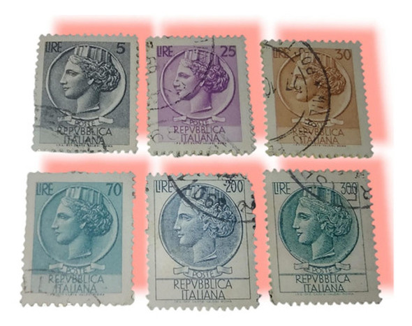Estampilla Poste Repvblica Italiana Bustos X 6u 0