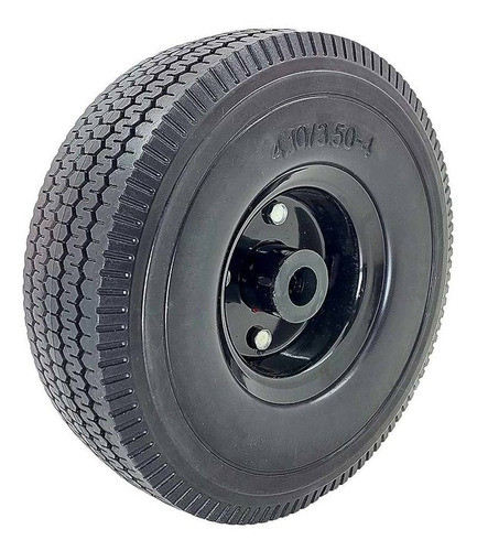Roda Pneu Pu Maciço 4.10/3.50-4 Com Rolamento Carrinho Carga 0