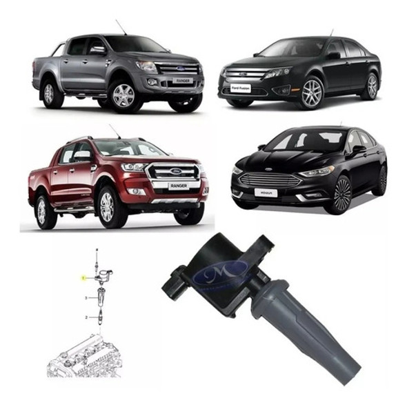 Kit X 4 Bobinas Encendido Lápiz Ranger 2.5 2012  Duratec 0