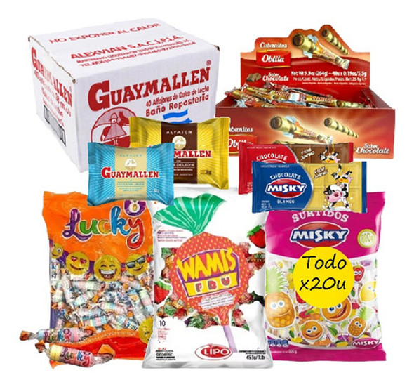 Combo Golosinas 20 Chicos + Cubanitos Fiestissima Liniers 0