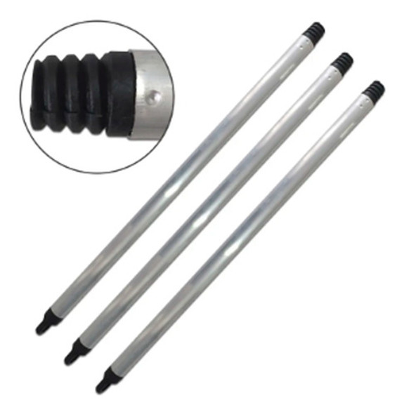 Kit 3 Cabos De Alumínio 150 Cm Para Rodo E Vassouras 0