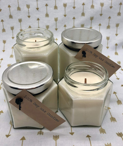 Mayorista X 10 Vela Cera Soja Vidrio Bombe Tapa Madera 0