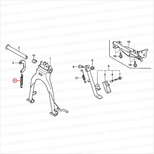 Resorte De Caballete Cg 125 Cg New Titan Original Japon C2 1