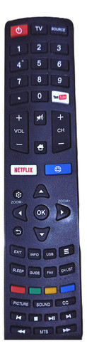 Control Remoto Para Tv Led Telefunken Smart Ref142 0