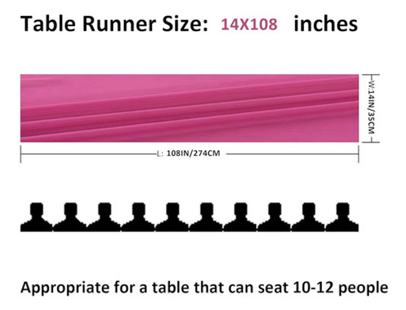 Flohar 12pack 9ft Chiffon Table Runner 14x108 Inch Sheer Rom 1