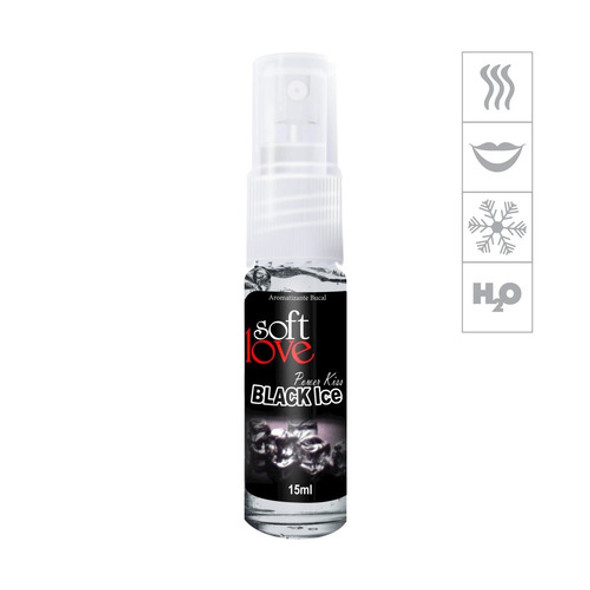 Aromatizante Bucal Power Kiss 15ml - Black Ice 0