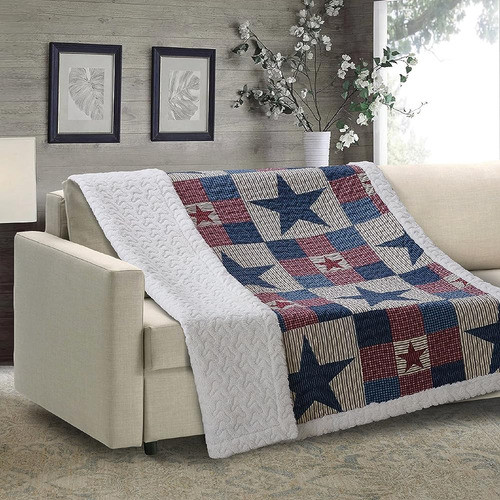 Manta Acolchada Sherpa Throw Blanket By Virah Bella - 50  X 0