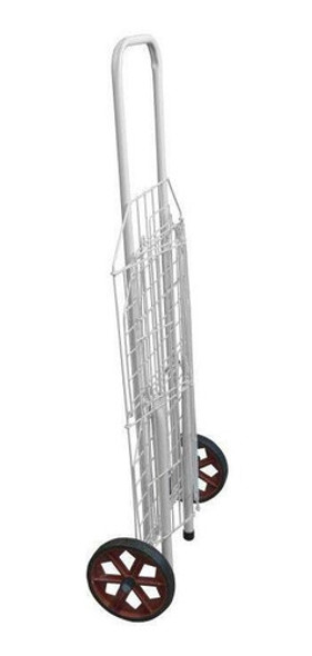 Carrinho De Mão Dobrável Compras Feira Rodas Até 30kg Branco 1