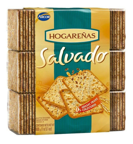 Pack X 24 Unid. Galletitas  Salvado 600 Gr Hogarenas Gallet 0