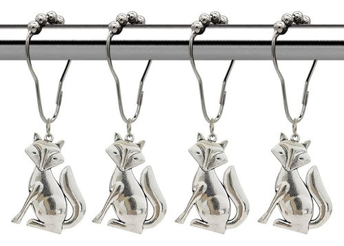 ~? Ganchos Decorativos De Cortina De Ducha Fox Para Baño, An 0