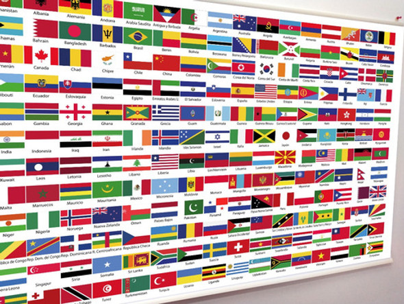 Hermosa Lona Con Banderas Mundiales En Lona De 120 X 80 Cms. 0 Hermosa Lona Con Banderas Mundiales En Lona De 120 X 80 Cms. 0