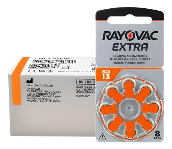 Pilas Audifono 13 Rayovac Extra Pr48 Pack X 80 Unidades C 0