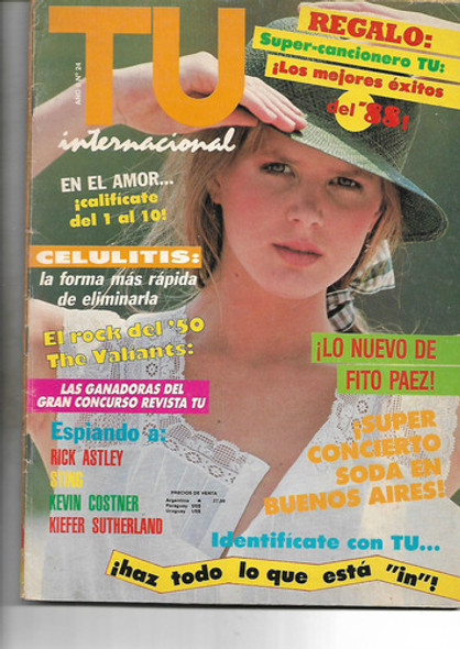 Revista Tu Internacional 1988 Fito Paez Soda Stereo 0