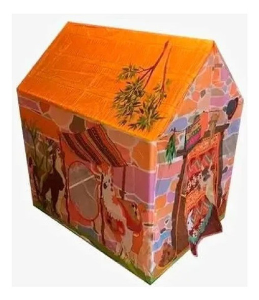 Casa Casita De Juegos Carpa Llama Norteña Ventana Desarmable 0