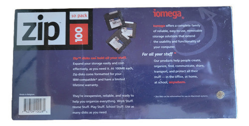 Iomega 100 Mb Zip Disk Pacote Com Dez 1