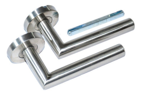 Manija Doble Acero Inoxidable Toshi Boca Llaves Puerta Hm 1