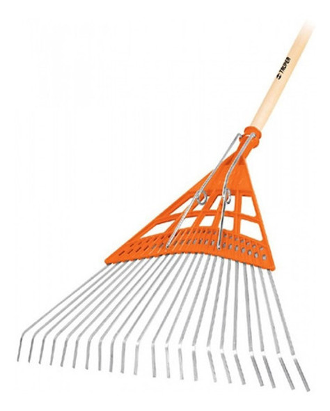 Rastrillo Barre Hojas Acero 22 Dientes Metalico Jardin 14332 0