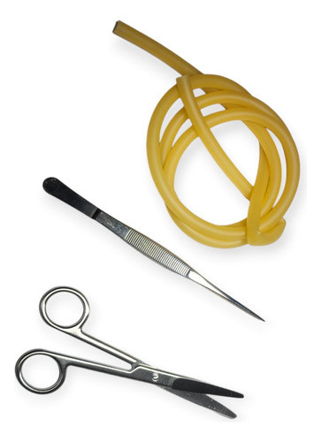 Kit Enfermería. Ligadura, Tijera Y Pinza 0