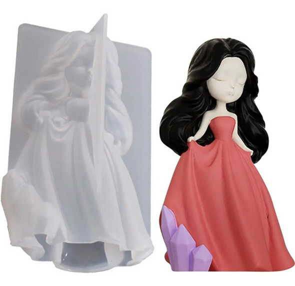 Molde Silicona Vela  Princesa 3d 0