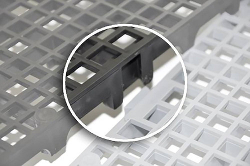 Kit 10 Pç Pallet Estrado Plástico 2,5 X 25x50 Cinza Multiuso 1