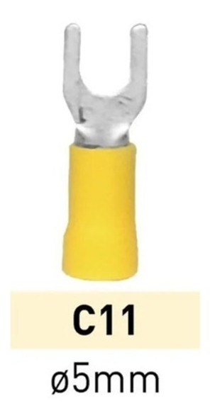 Terminal Preaislado Horquilla 5mm C11 Lct Amarillo Pack 50u 0