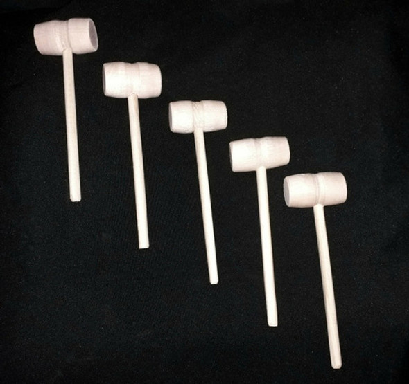 Mini Martillo De Madera. 5 Unidades. Para Quebrar Chocolate. 0